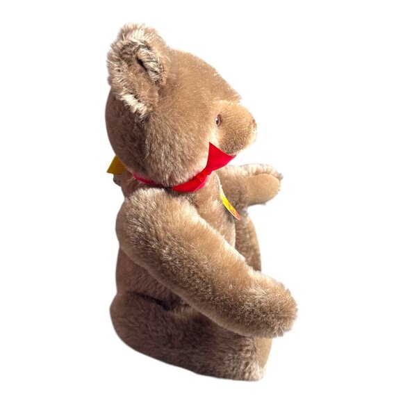 Steiff Original Teddy Bear 12” Genuine Mohair Button Red Ribbon 0202/36 WIth Tag - Picture 11 of 11